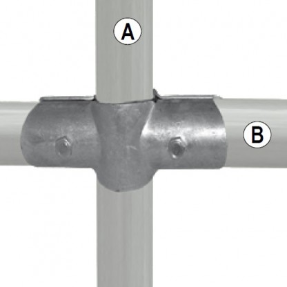 Kryssklämma dubbel A2½" x B2" med 2 bultar M12x90 pris/10st/paket