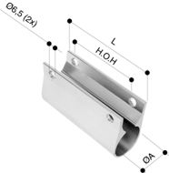 Tving tub i aluminium längd 50mm, Ø27mm, h.t.h. 25mm