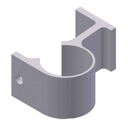 Koppling mellan aluminiumprofil och drivrör - Aluminium, 32 mm