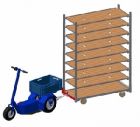 HORTI-Mobil uppladdningsbar containerdragare 15km/h
