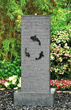 Fontän "Daphne granit" för trädgård & dekoration 80x60x180cm 