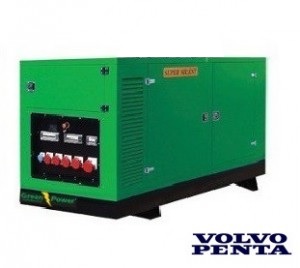 Volvo Elverk 185 kVA 148 kW ljudisolerad/täckt automatisk startpanel