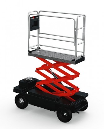 Transportlyft-bord med gummihjul 2,7m, 0,50 kW, hydraulisk