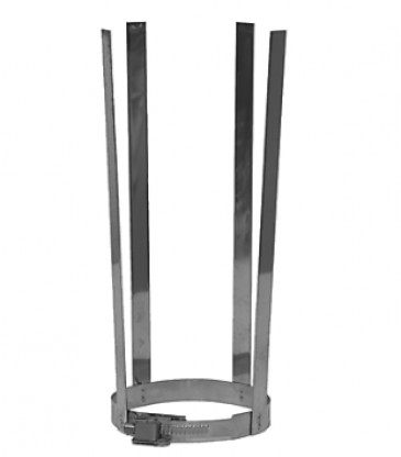 Skorsten för dubblavägg rostfritt stål placering fäste, Ø150mm