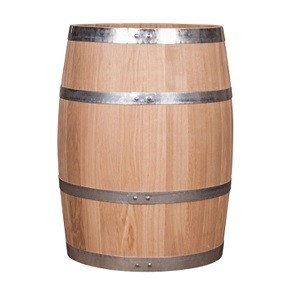 Vattentunnor och planteringsk&auml;rl i Ek Tj&auml;rolja &Oslash;33 x H47cm volym 30lit