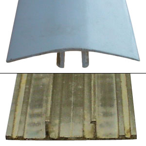 Mittspröjs i aluminium med täcklock pvc för 10 och 16mm skivor