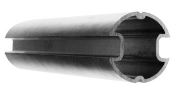 Aluminiumrörskoppling med uttag Ø50mm, 250mm