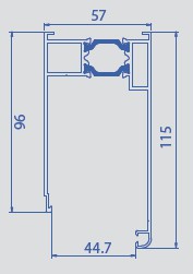 Överprofil M9D2 isoler natur alu för 40mm kanal pris/m